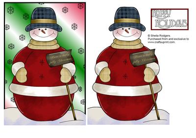 Snowman in Red