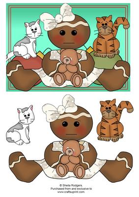 Ginger Girl and Kitties