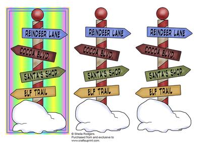 North Pole Street Sign