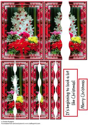 Christmas Flowers Wavy Edged Stacker