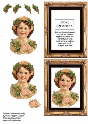 Framed Girl Wearing Holly