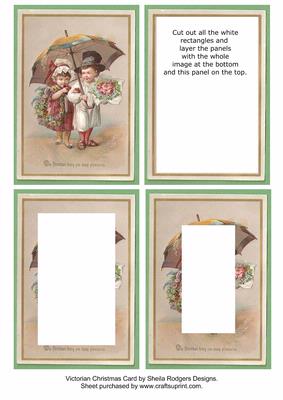 Victorian Christmas Card, Children