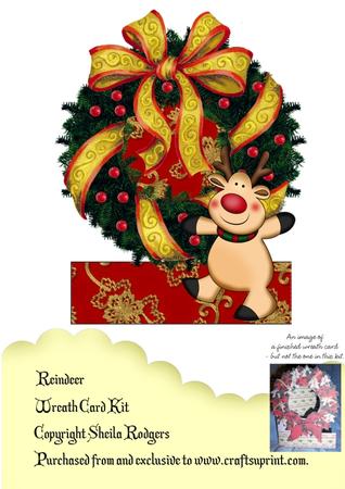 Wreath Card Kit - with Reindeer
