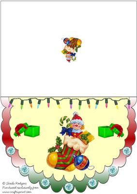 Toys in Stocking Scalloped Card