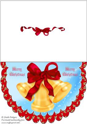 Christmas Bells Scalloped Card