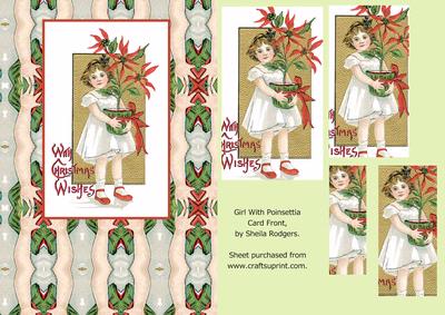Girl with Poinsettia, Card Front