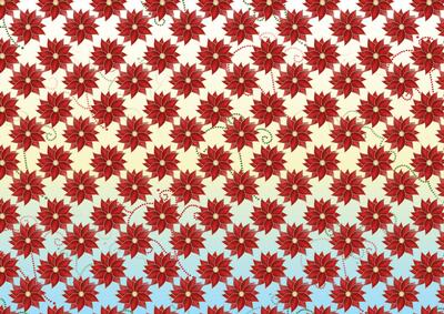 Poinsettia and Swirls Backing Paper
