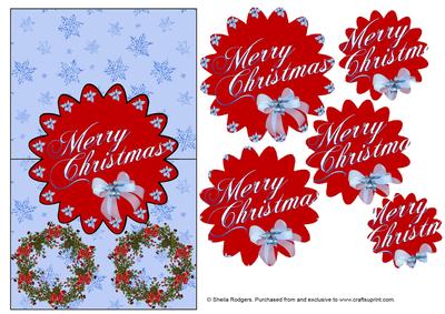 Over the Edge Christmas Rose Wreath