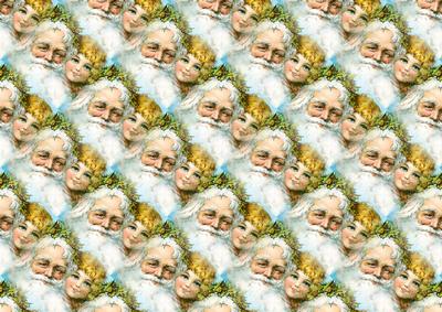Vintage Father Christmas Backing Paper