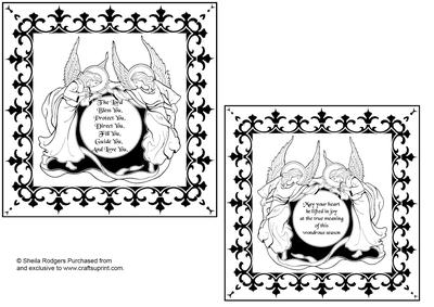 Digital Stamps - Angels 9