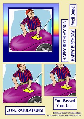 Polishing His Car