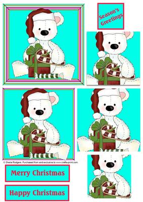 Stuffed Polar Bear Pyramid
