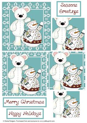 Pookie Polar Bear and Sparky Snowman