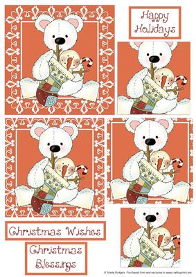 Pookie Polar Bear with Stocking