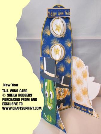 Tall Wing Card - New Year