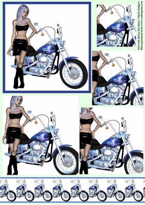 Girl with Harley Davidson