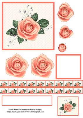 Peach Rose Decoupage