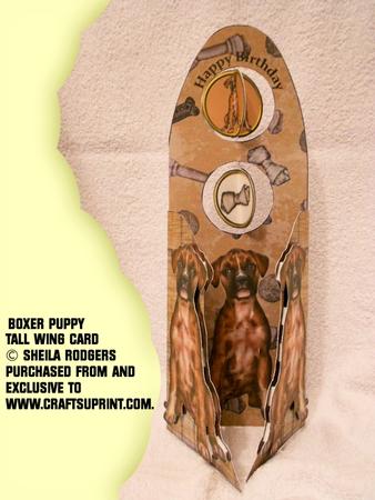 Tall Wing Card - Boxer Puppy
