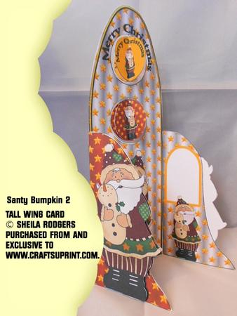 Tall Wing Card - Santy Bumpkin 2
