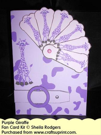 Fan Card - Purple Giraffe