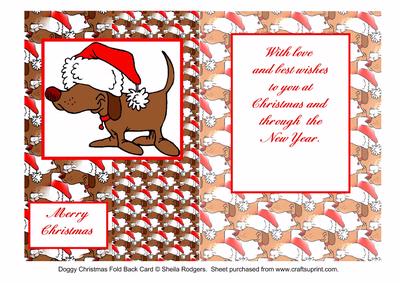 Doggy Christmas Fold Back Card