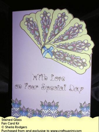 Fan Card - Stained Glass