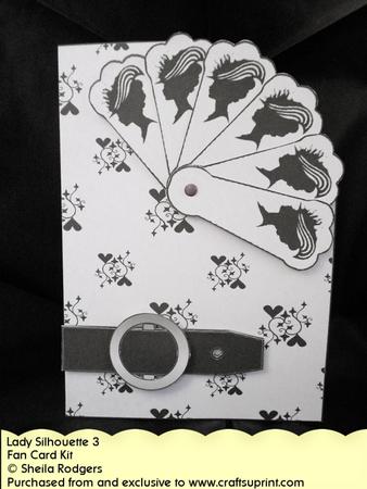 Fan Card - Lady Silhouette 3