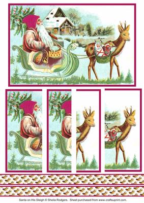 Santa on His Sleigh