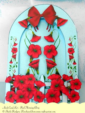 Arch Card Kit - Red Morning Glory