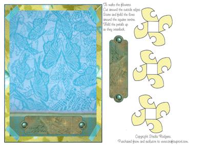 Folded Flower Card - Lemon Flowers