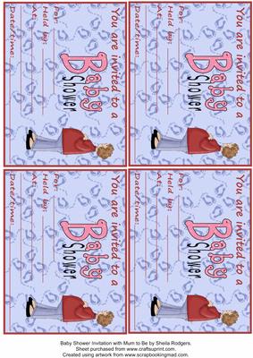 Baby Shower Invitation with Mum to Be