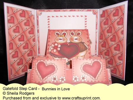 Gatefold Step Card - Bunnies in Love