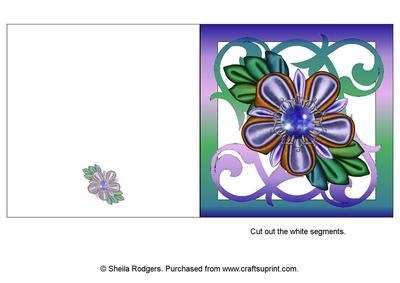 Kanzashi Flower Aperture Card 1