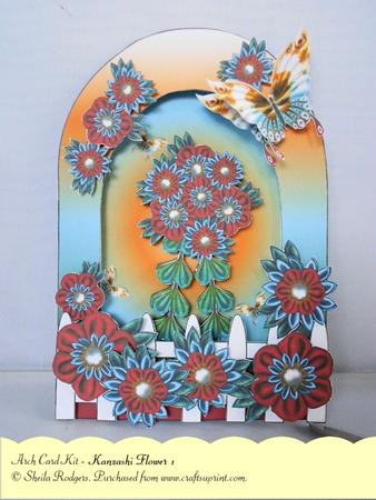 Arch Card Kit - Kanzashi Flower 1