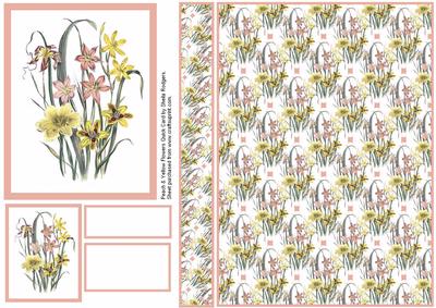 Peach & Yellow Flowers Quick Card