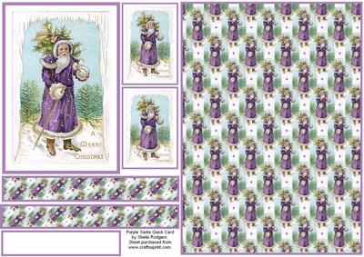 Purple Santa Quick Card