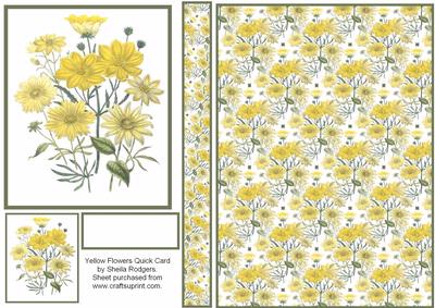 Yellow Flowers Quick Card