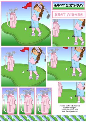 Female Golfer with Toppers