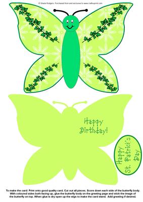 Cartoon Butterfly Stand Up Card 7
