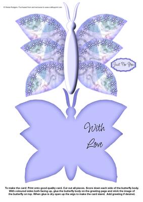 Artistic Butterfly Stand Up Card 1