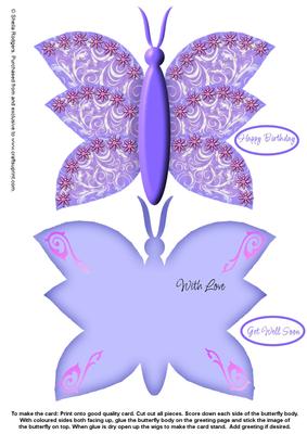 Artistic Butterfly Stand Up Card 2