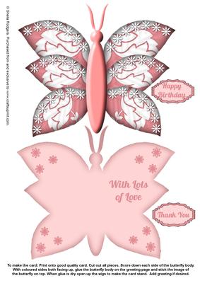 Artistic Butterfly Stand Up Card 5