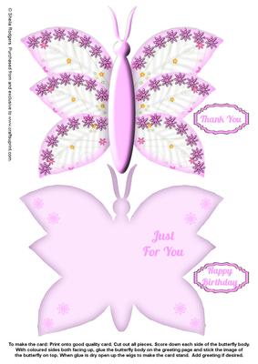 Artistic Butterfly Stand Up Card 6