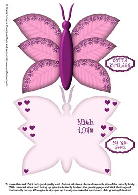 Artistic Butterfly Stand Up Card 7