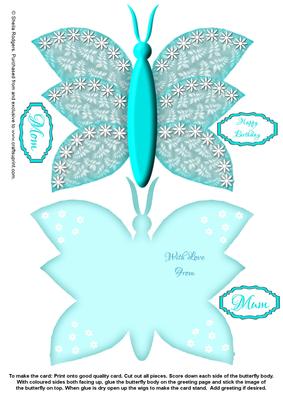 Artistic Butterfly Stand Up Card 9