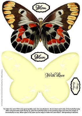 Butterfly Stand Up Card 16