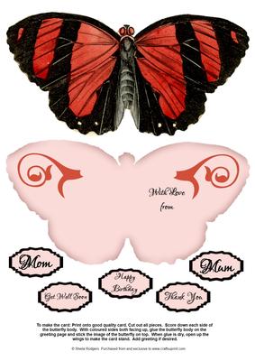 Butterfly Stand Up Card 17