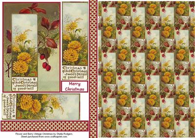 Flower and Berry Vintage Christmas