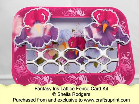 Lattice Fence Card - Fantasy Iris