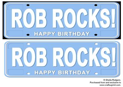 Number Plate - Rob Rocks!